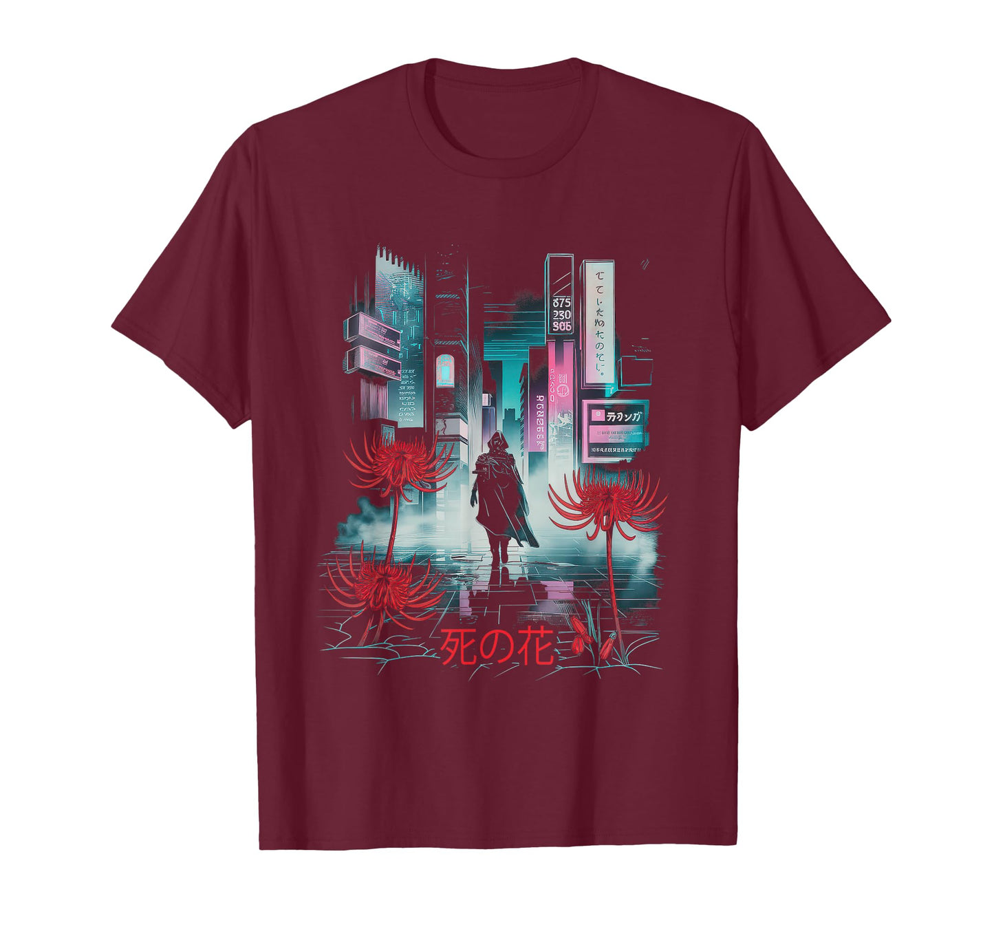 Japanese Spider Lily Tshirt Anime Aesthetic Flower Higanbana T-Shirt