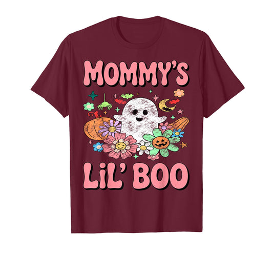 Mommy’s Lil Boo Cute Halloween Toddler Kids Ghost Costume T-Shirt