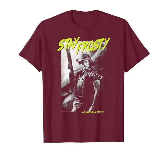 Aliens Corporal Hicks Stay Frosty Vintage Big Chest Portrait T-Shirt