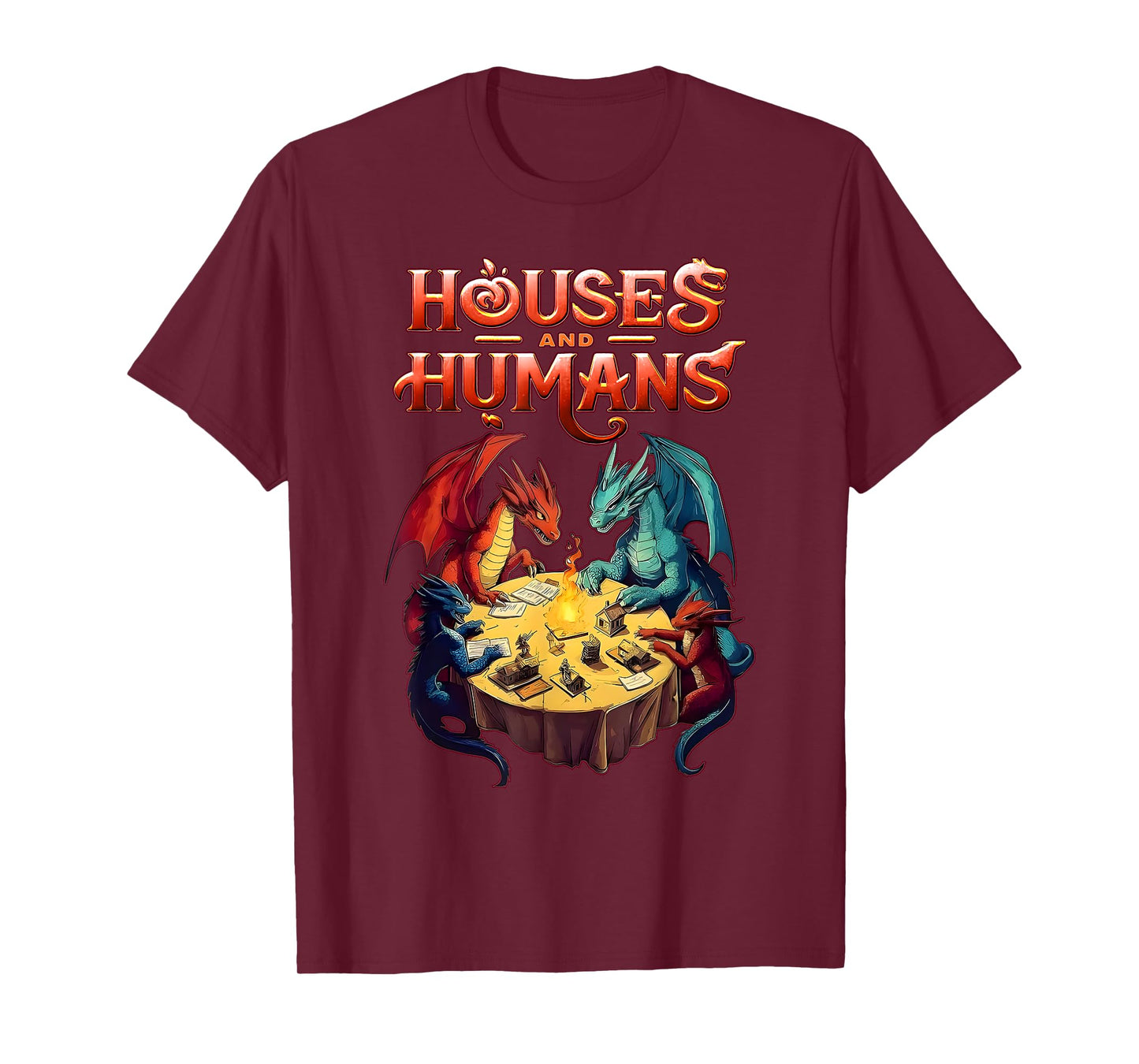 Houses and Humans Dragons Funny Video Games T-Shirt