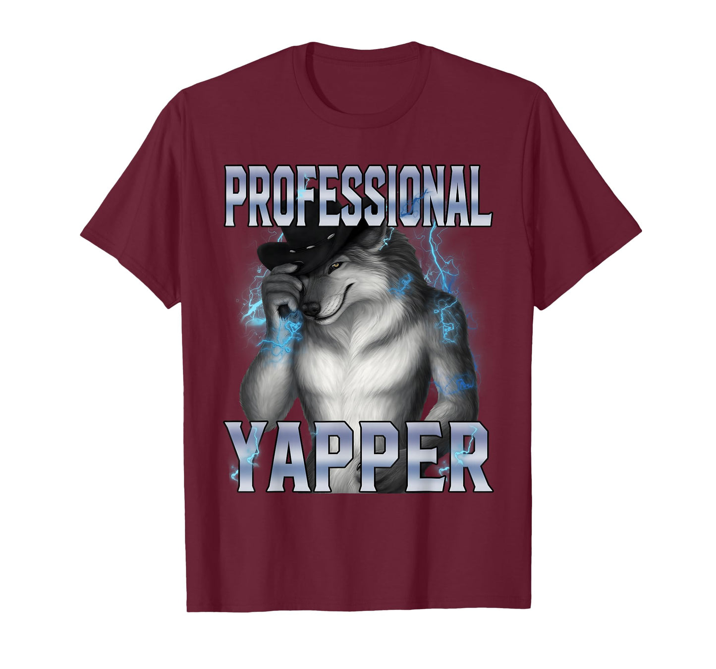 Professional Yapper Howling Werewolf Meme Gen Alpha Humor T-Shirt