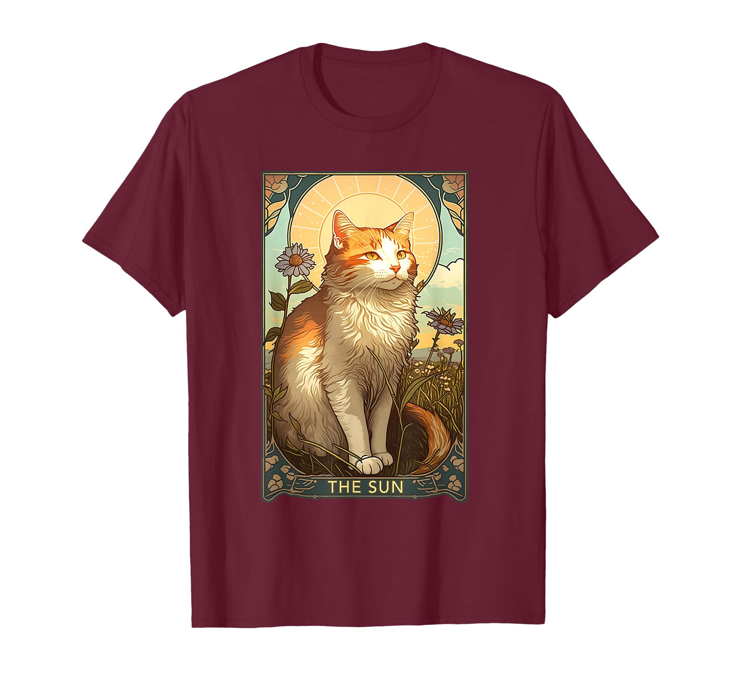 Cat Tarot Card, The Sun Tarot Card, Art Nouveau T-Shirt T-Shirt