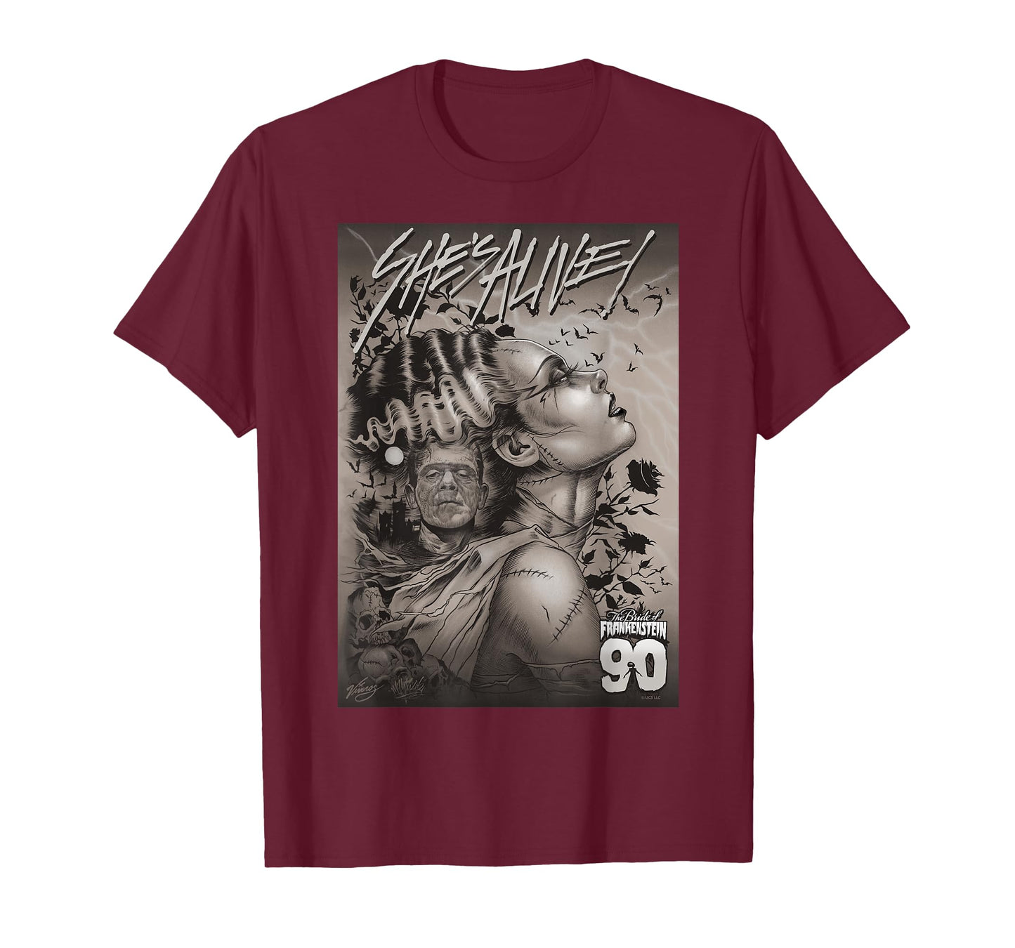 Universal Monsters Bride of Frankenstein 90th Exclusive T-Shirt