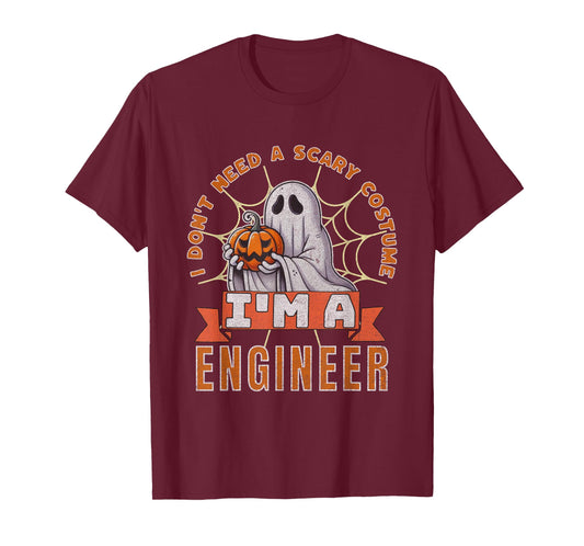 Halloween Engineer Ghost I'm an Engineer Costume T-Shirt