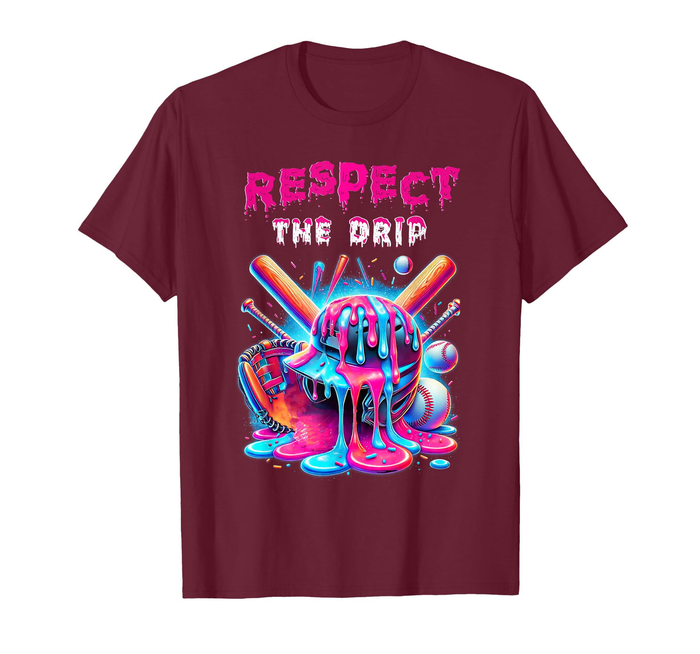 Baseball Drip Boys Ice Cream Drip Youth Respect The Drip T-Shirt