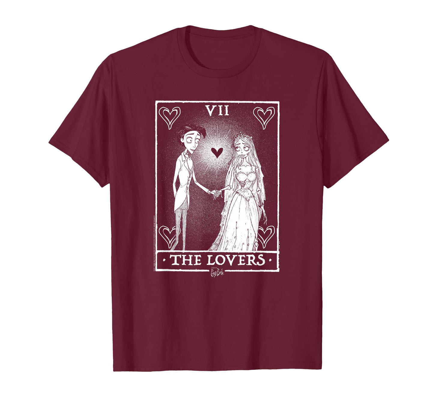 Corpse Bride The Lovers Tarot Card Victor and Bride Movie T-Shirt