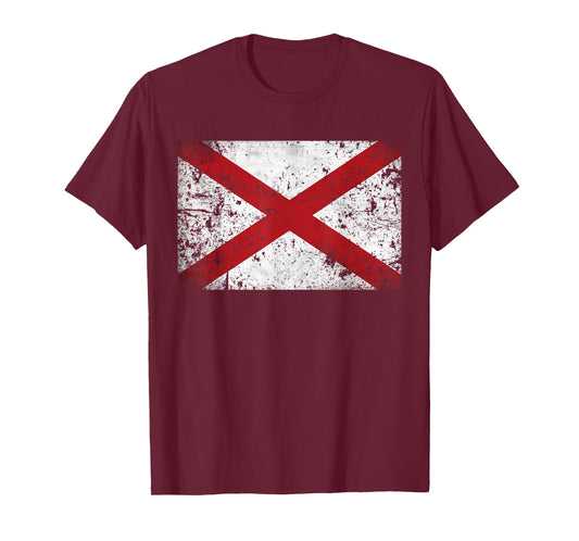 Alabama State Flag T-Shirt Vintage Design (5 Colors) T-Shirt