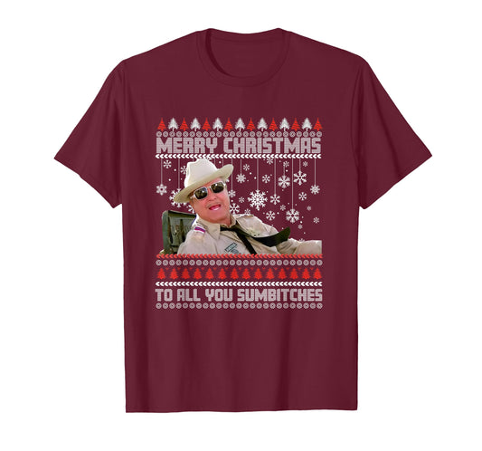 Merry Christmas to All You Sumbitches Funny Ugly Sweater T-Shirt