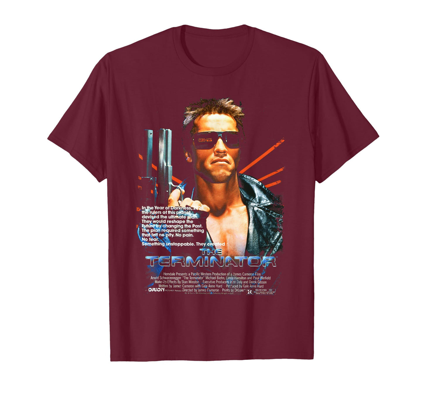 The Terminator Poster Movie Retro Sci-Fi Time Traveler Gamer T-Shirt