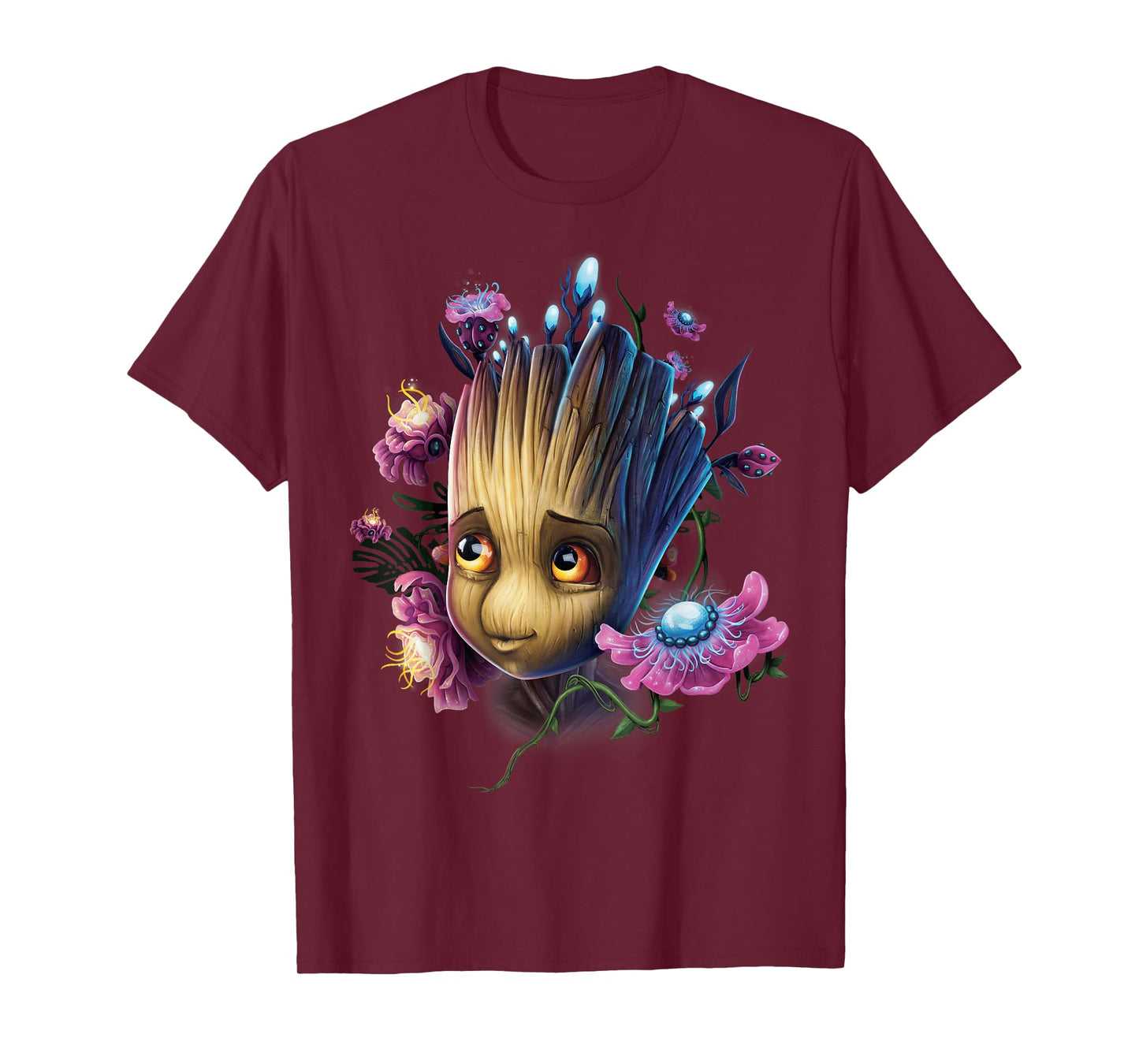 Marvel Guardians of The Galaxy Groot Flowers Graphic T-Shirt T-Shirt