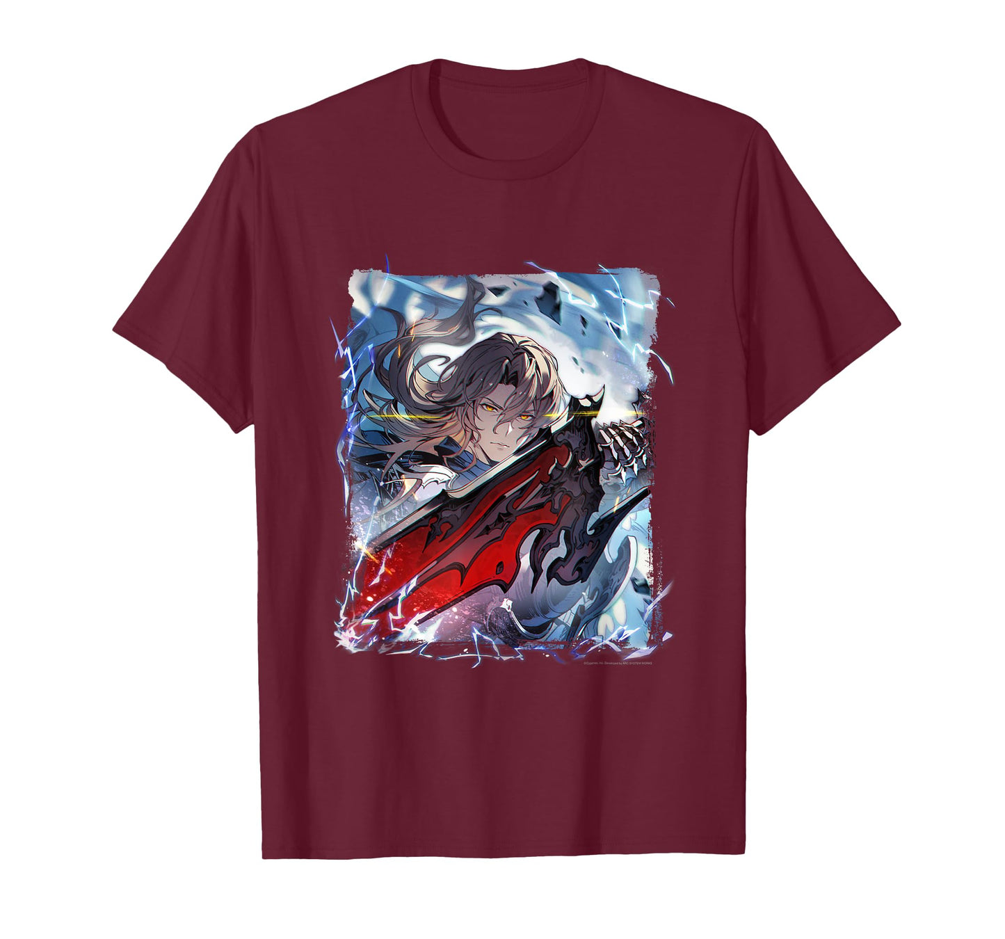 Cygames, Inc. Granblue Fantasy Versus: Rising Black Anime T-Shirt - Small - Short Sleeve - Unisex-Adults