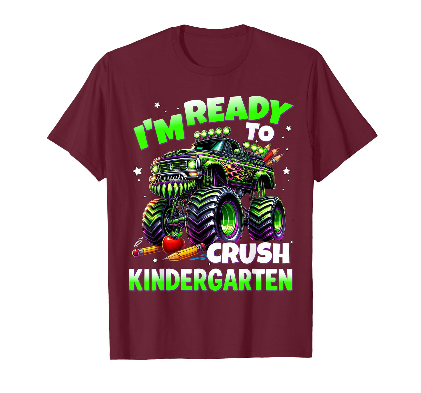 I'm Ready To Crush Kindergarten Monster Truck Boys T-Shirt