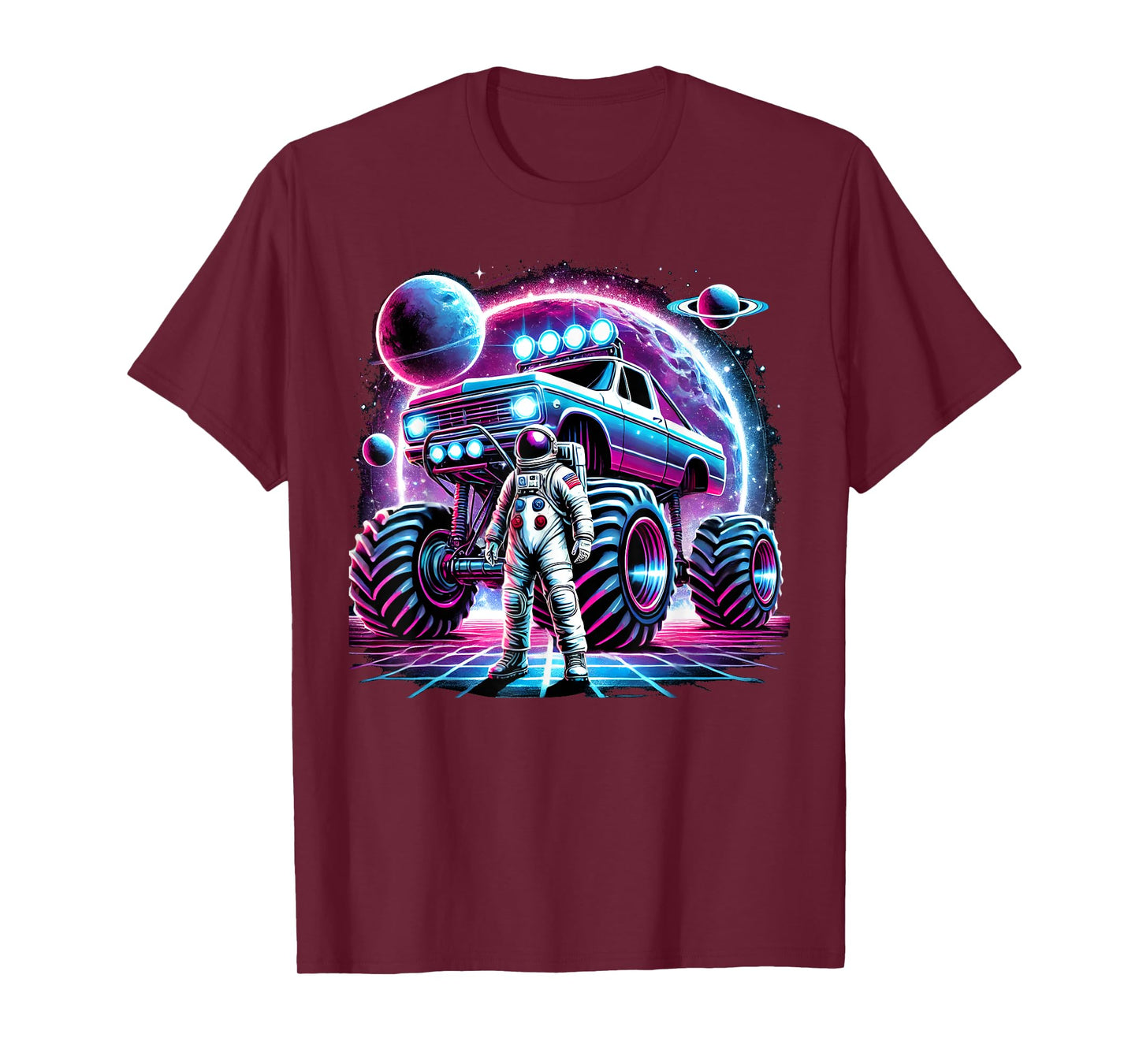 Astronaut Cosmic Space Adventure Monster Truck Astronomy T-Shirt