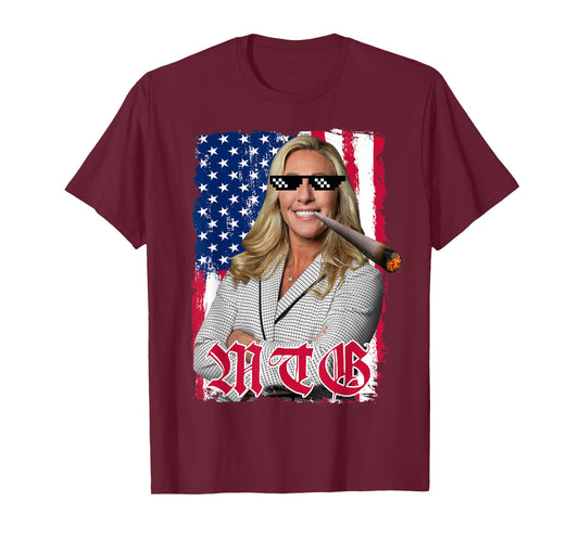 Marjorie Taylor Greene for President 2024 - Thug Life Meme T-Shirt