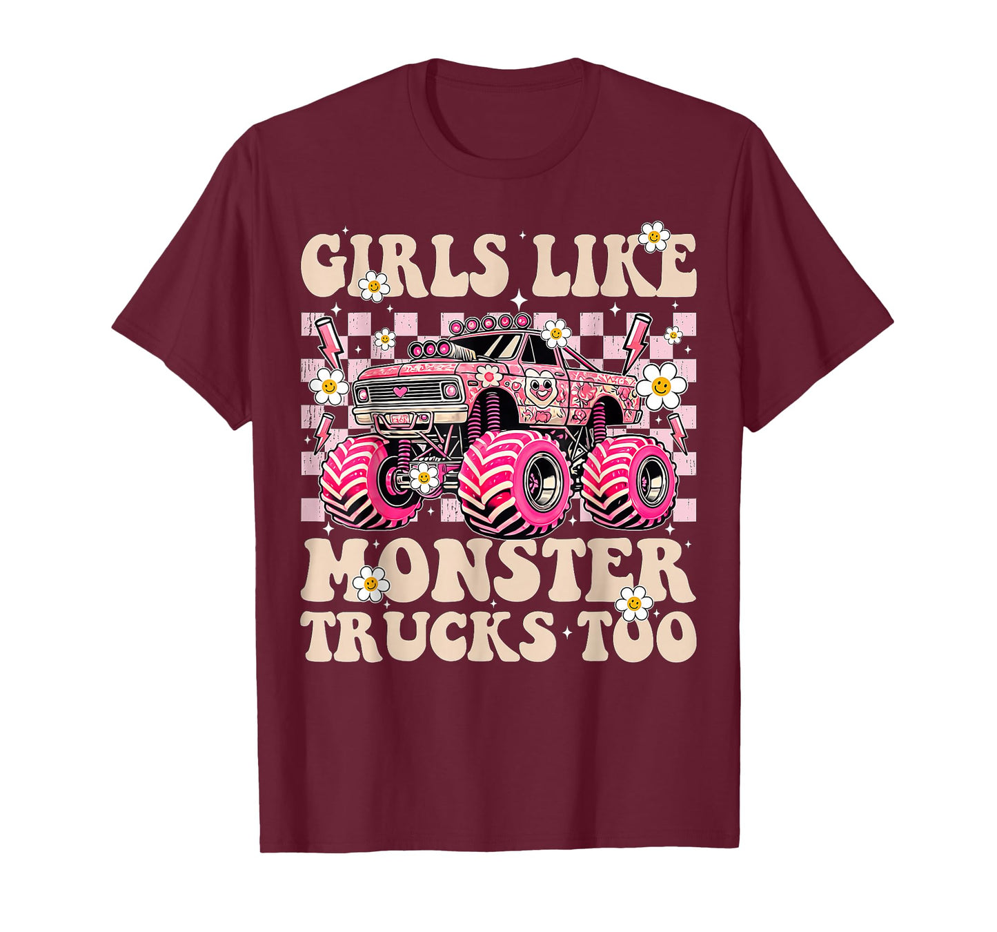 Girls Like Monster Trucks Too T-Shirt