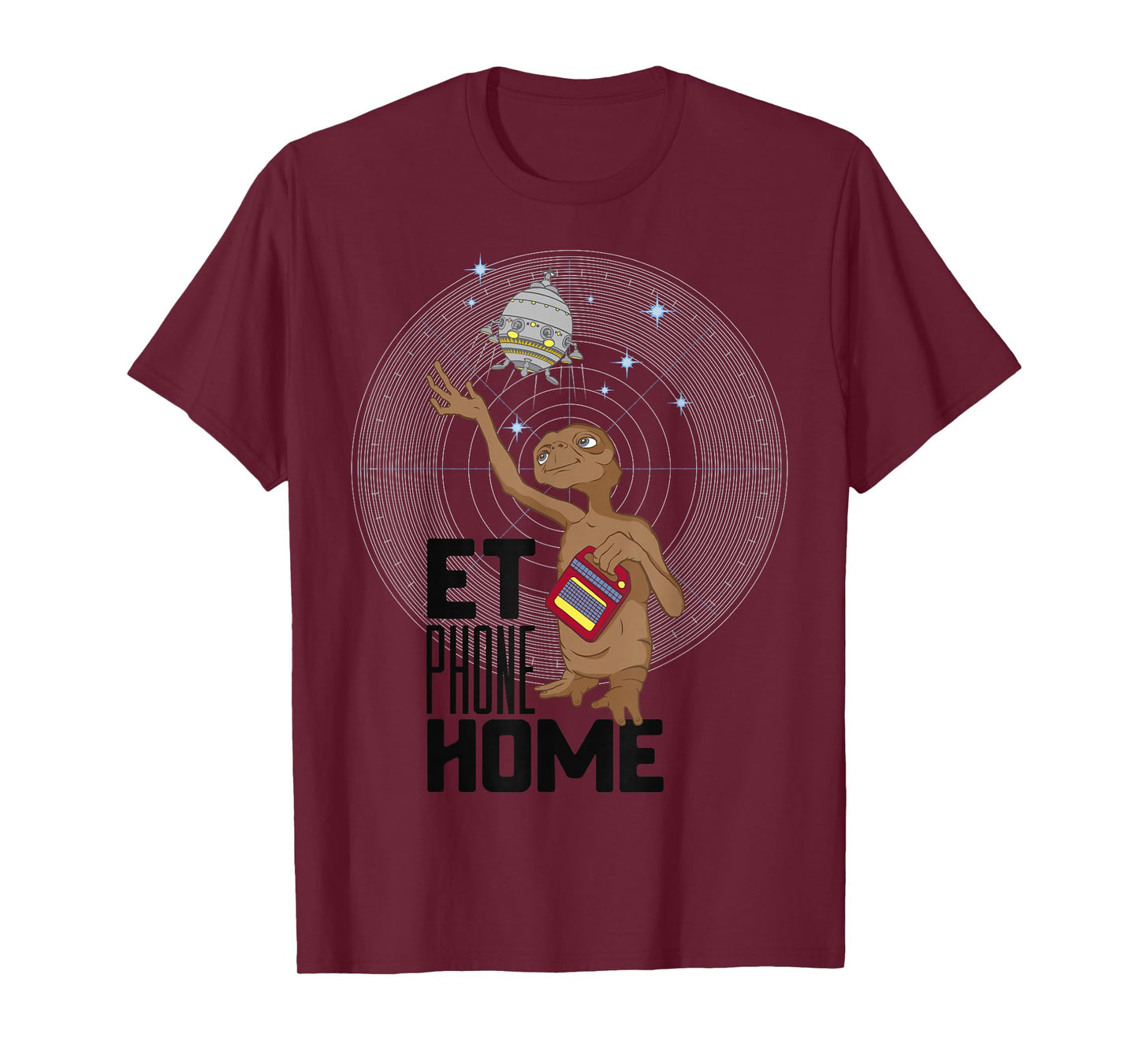 E.T. Phone Home Spaceship Flying Away Graphic T-Shirt T-Shirt