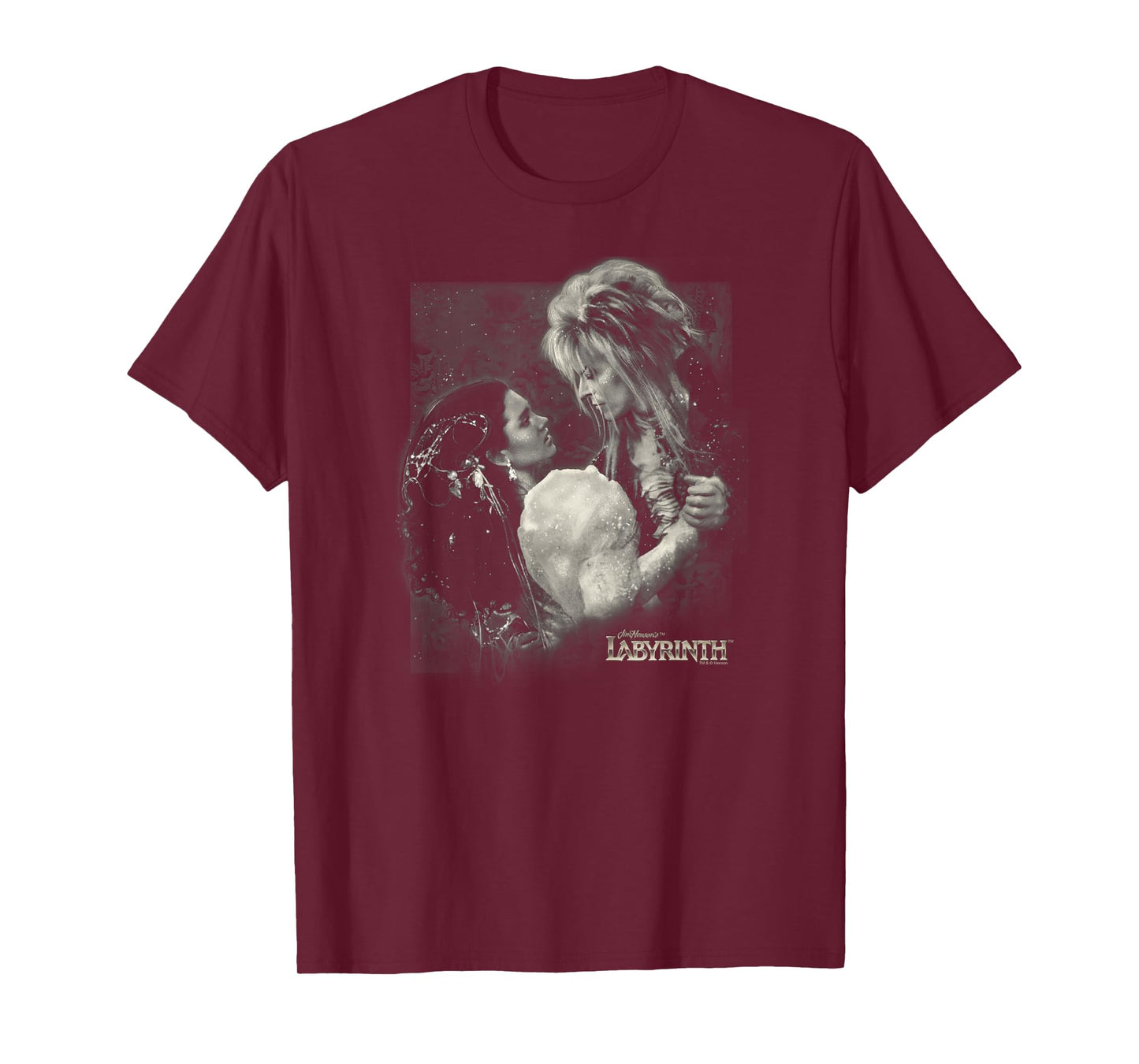 Labyrinth Official Licensed T-Shirt - Adult, Unisex-Adults, Unisex-Kids, Female - Black - Short Sleeve - Crew Neck - Slim Fit - Modern - Dance - Fantasy - Small