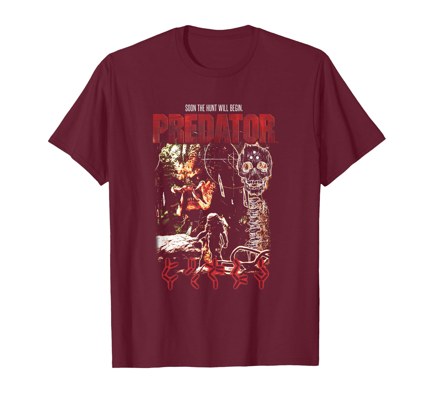Predator Soon The Hunt Will Begin Distressed Vintage T-Shirt