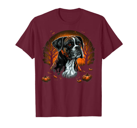 Pumpkin Boxer Dog costume on Boxer Dog Halloween T-Shirt for Men Women Kids