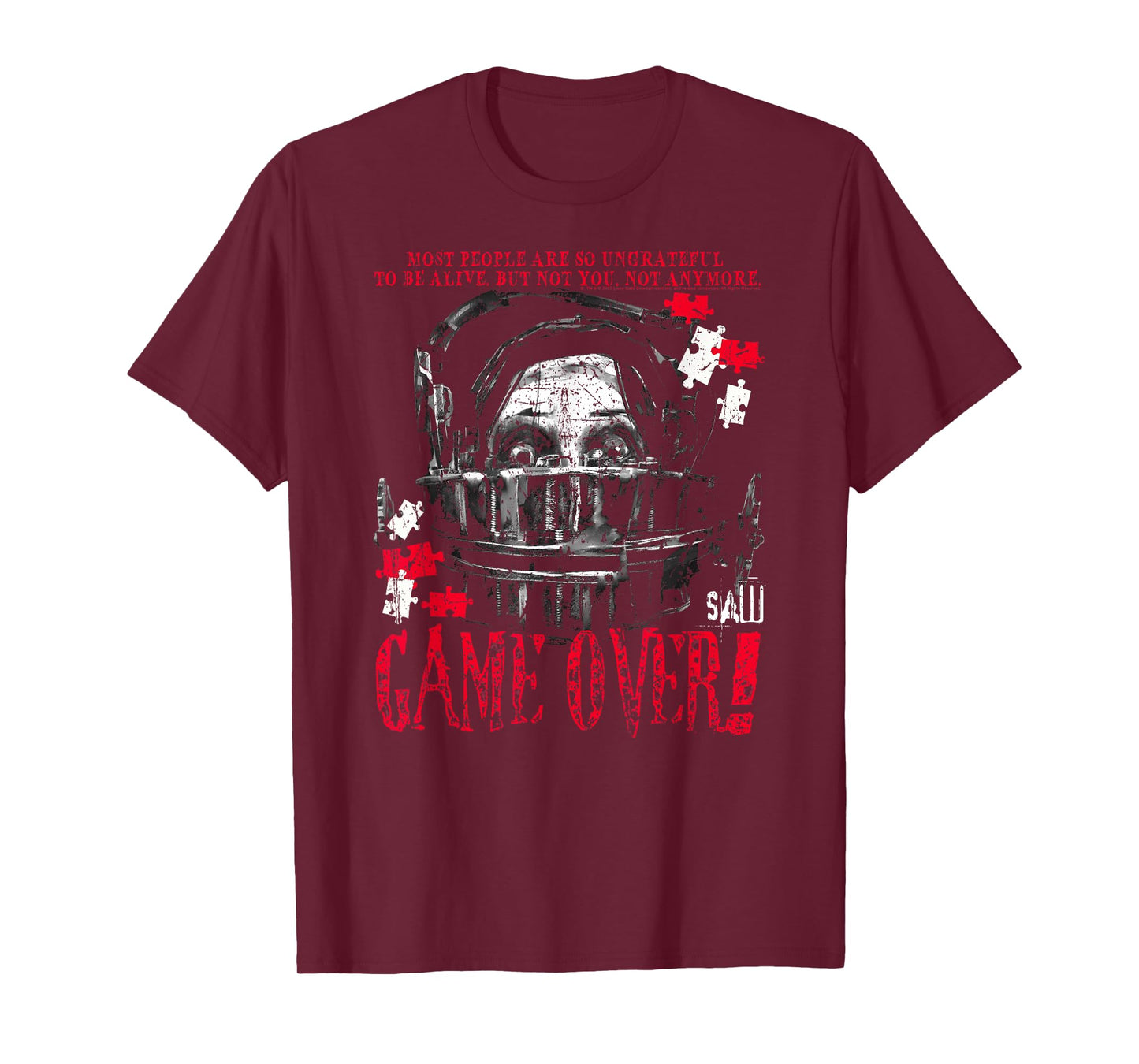 Saw Game Over Head Trap Horror Movie T-Shirt
