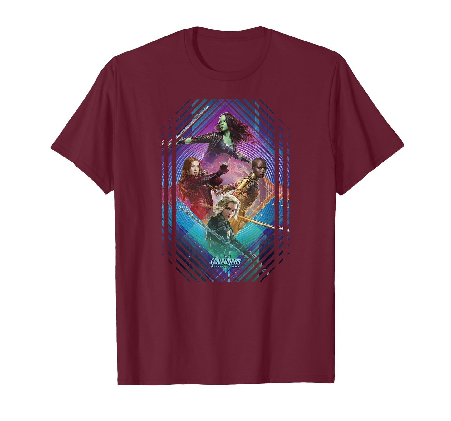 Marvel Infinity War Gamora Okoye Black Widow T-Shirt Small