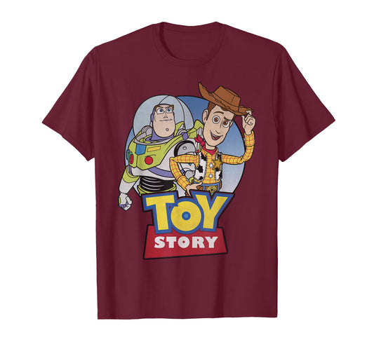 Disney Pixar Toy Story Buzz and Woody Movie Logo T-Shirt