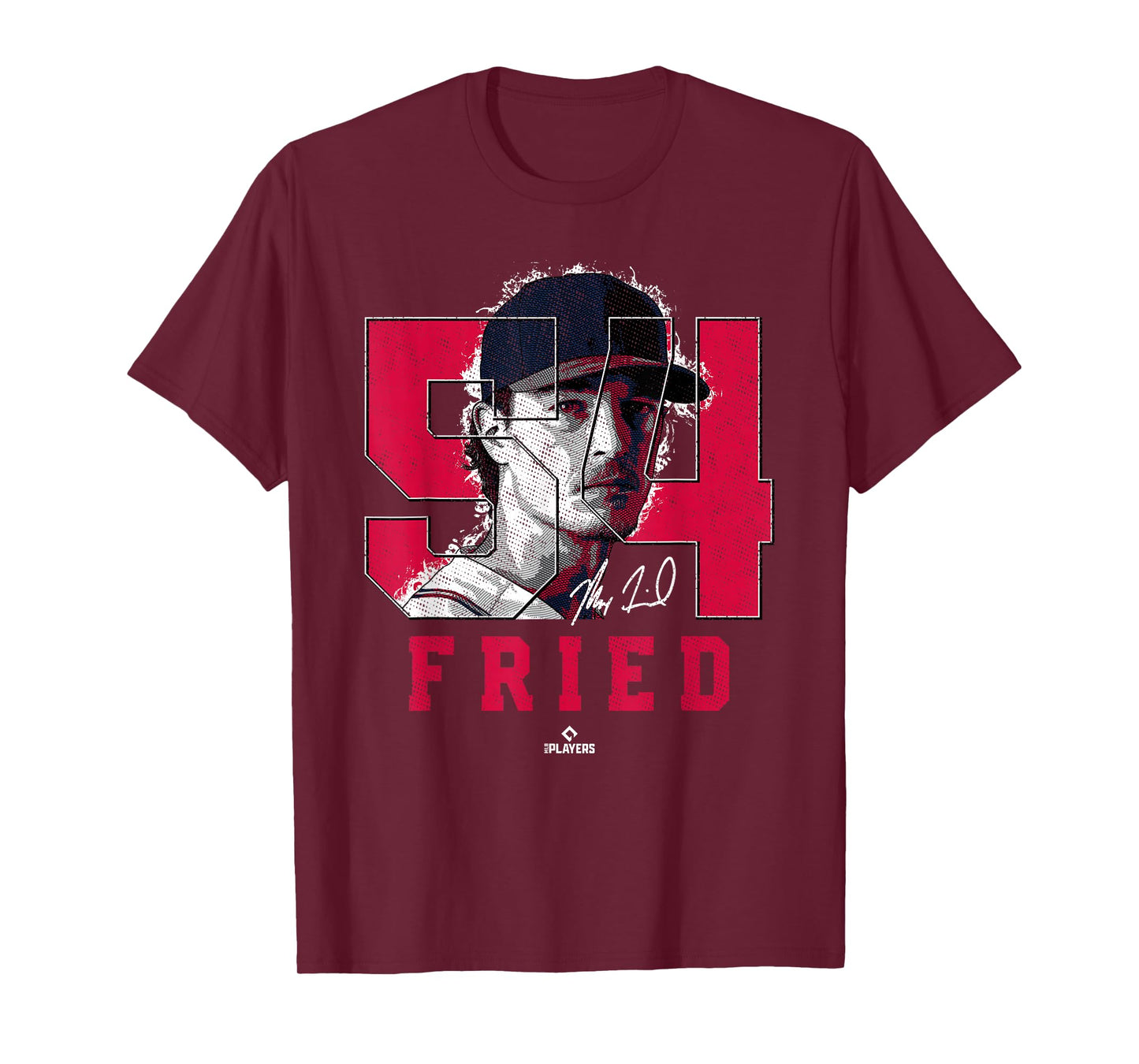 Max Fried Silhouette Maximus Atlanta MLBPA T-Shirt
