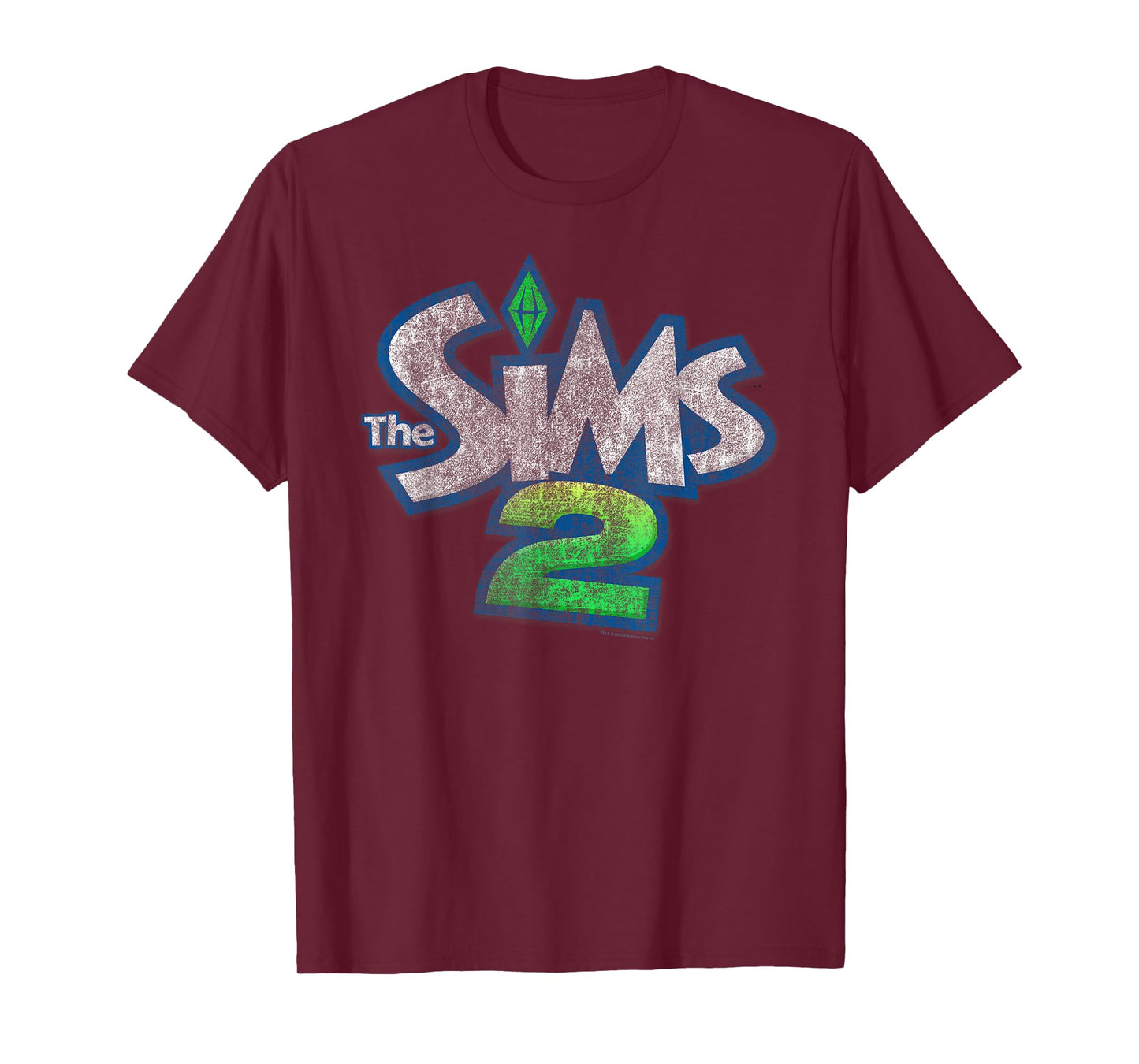 The Sims Retro Distressed The Sims 2 Logo Video Game T-Shirt