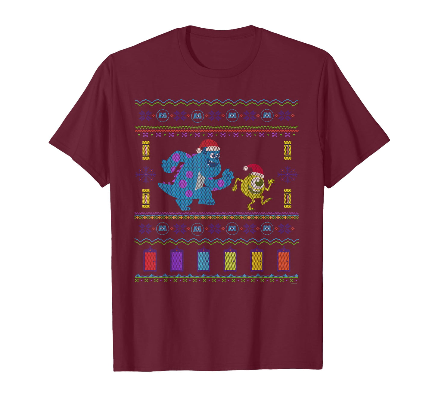 Disney PIXAR Monsters, Inc. Ugly Christmas Sweater Holiday T-Shirt