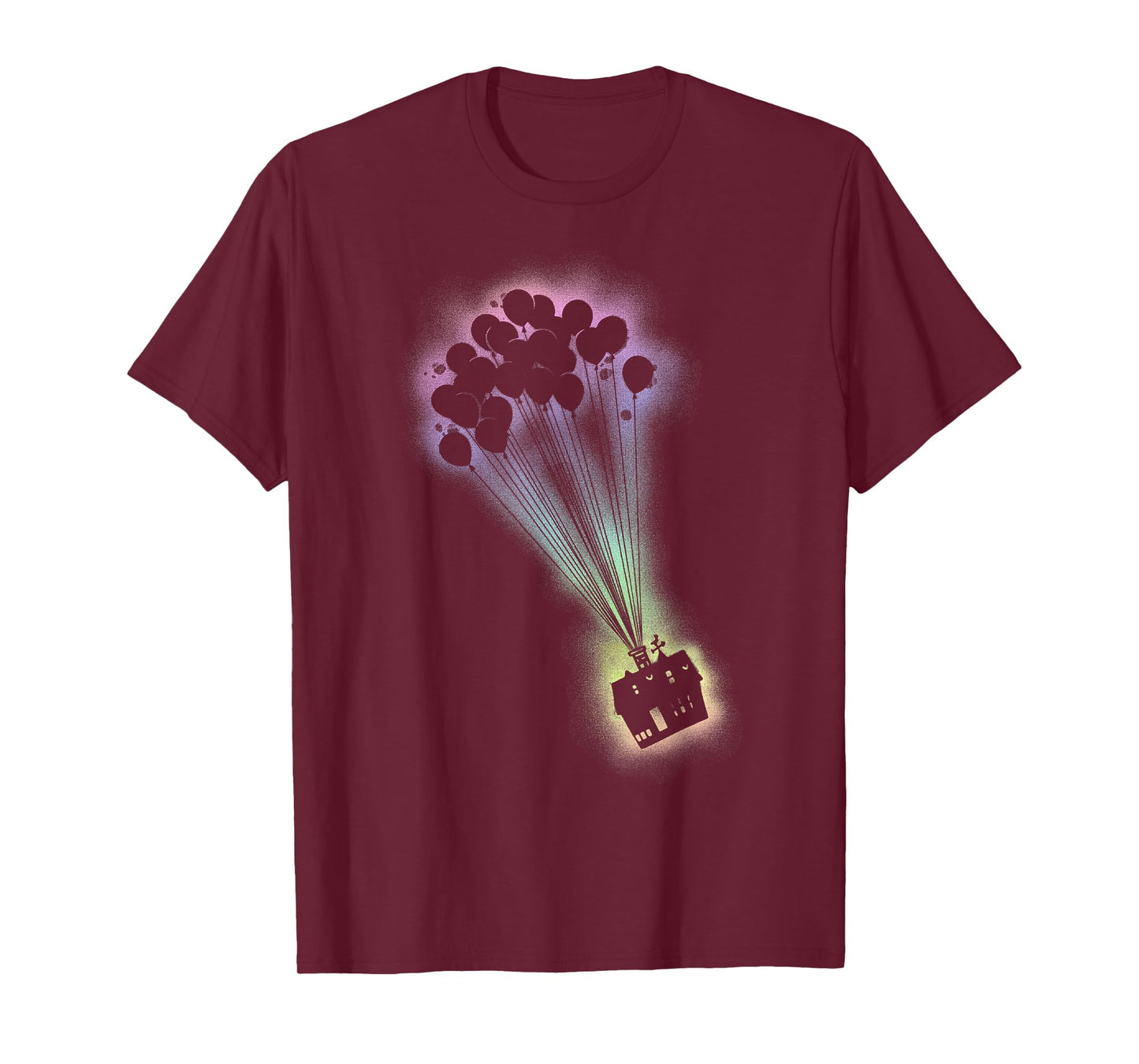 Disney Pixar Up Spray Paint Stencil House Graphic T-Shirt T-Shirt