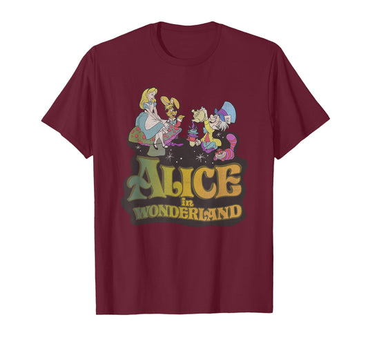 Disney Alice In Wonderland Mad Tea Party Movie Poster T-Shirt