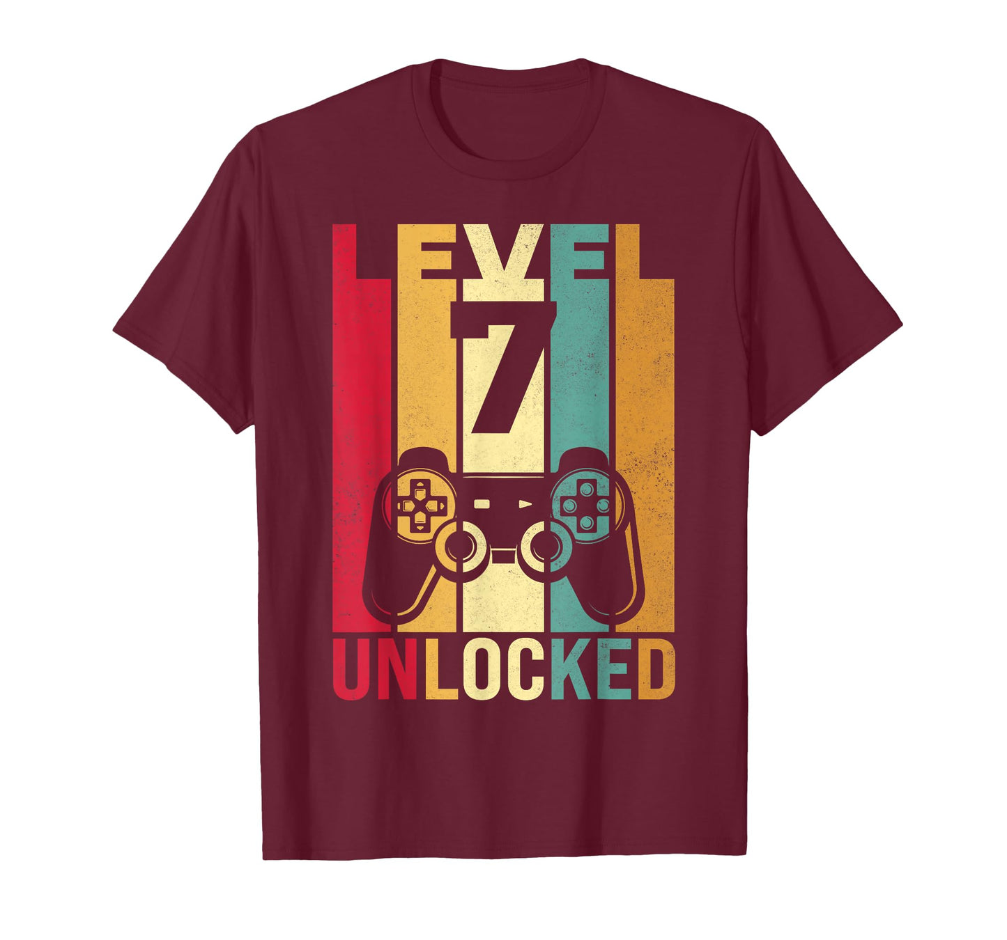 Seven 7yr 7 Birthday Boy Son Funny Gamer 7th Years Old T-Shirt