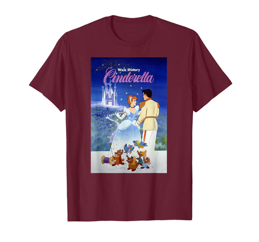 Disney Cinderella Classic Vintage Movie Poster T-Shirt