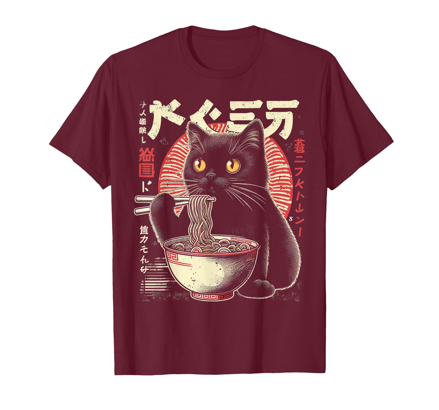 Anime Cat Ramen Japanese Cute Kawaii Cats T-Shirt