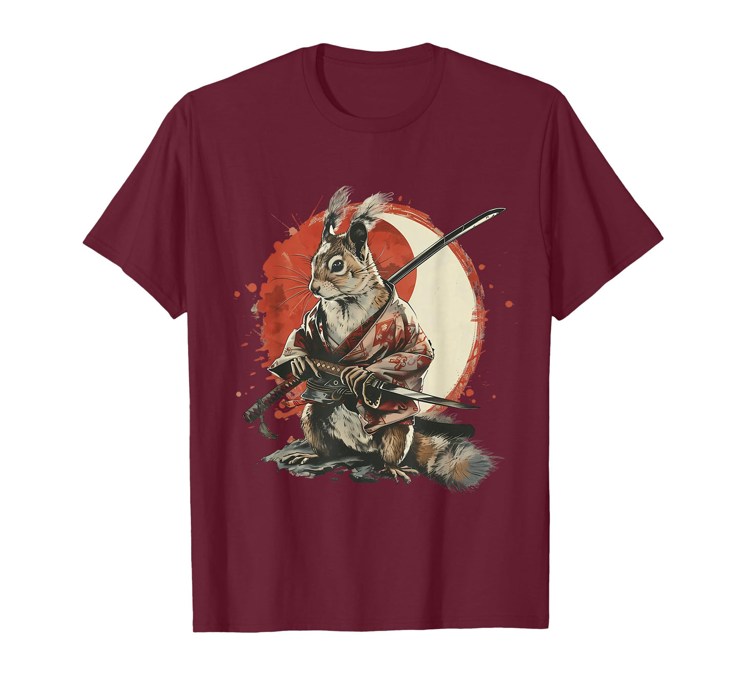 Samurai Squirrel Japanese Ninja Squirrel Japanese Warrior T-Shirt