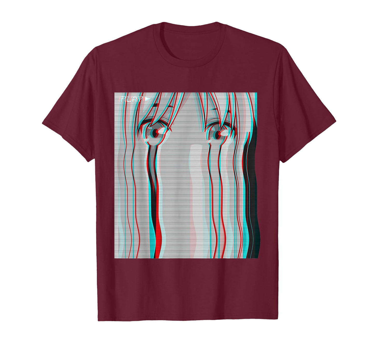 Vaporwave Aesthetic Sad Anime Girl Anime Eyes Eboy Egirl T-Shirt