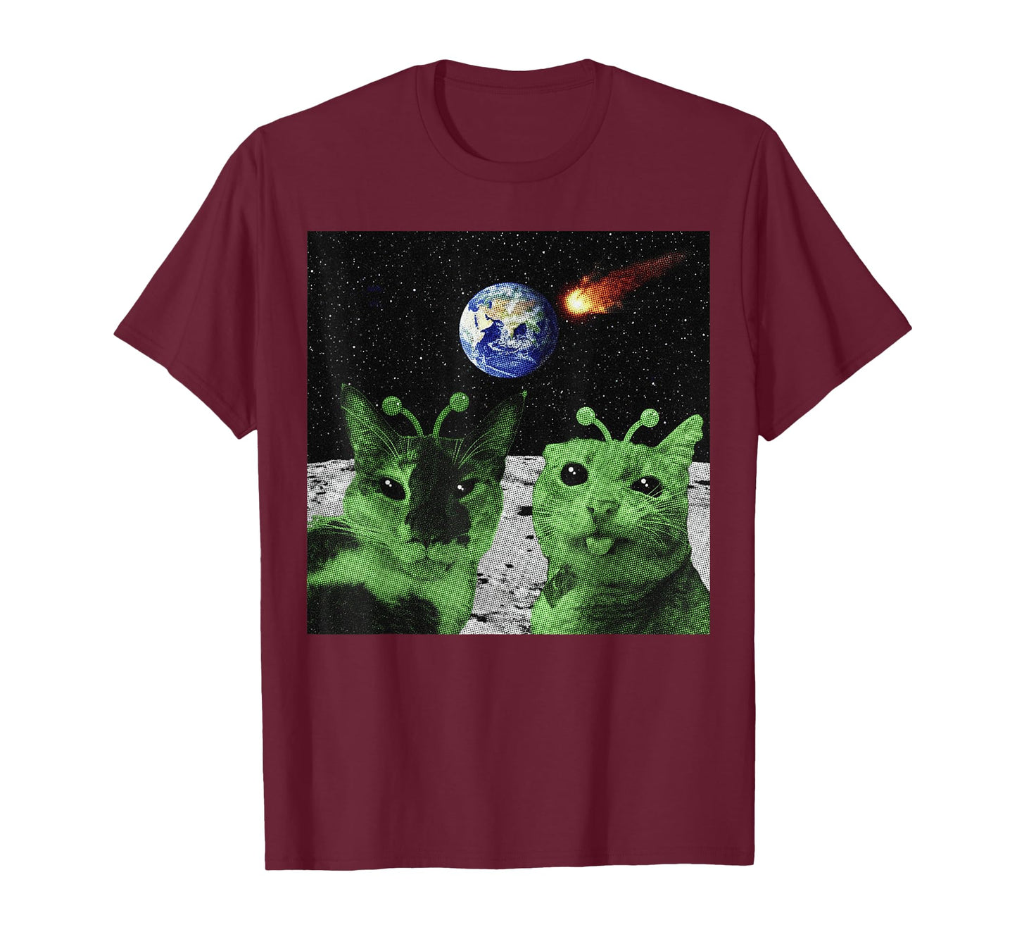 Cat UFO Y2K Cats Alien Selfie Funny Cat Gifts for Men Women T-Shirt