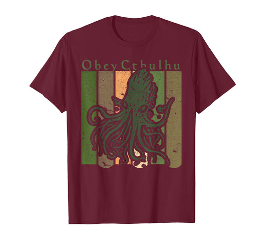 Obey Cthulhu Retro Vintage-Style T-Shirt