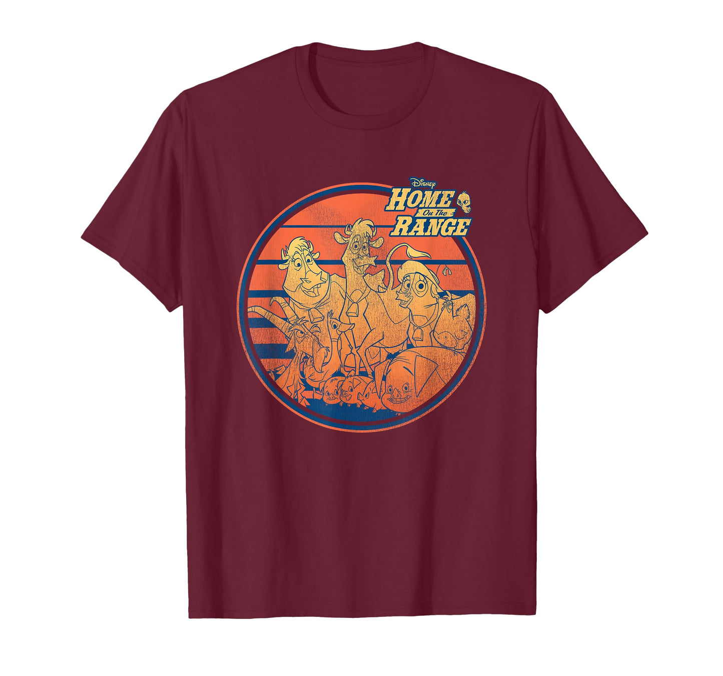 Disney Home on the Range Characters Retro Stripes T-Shirt