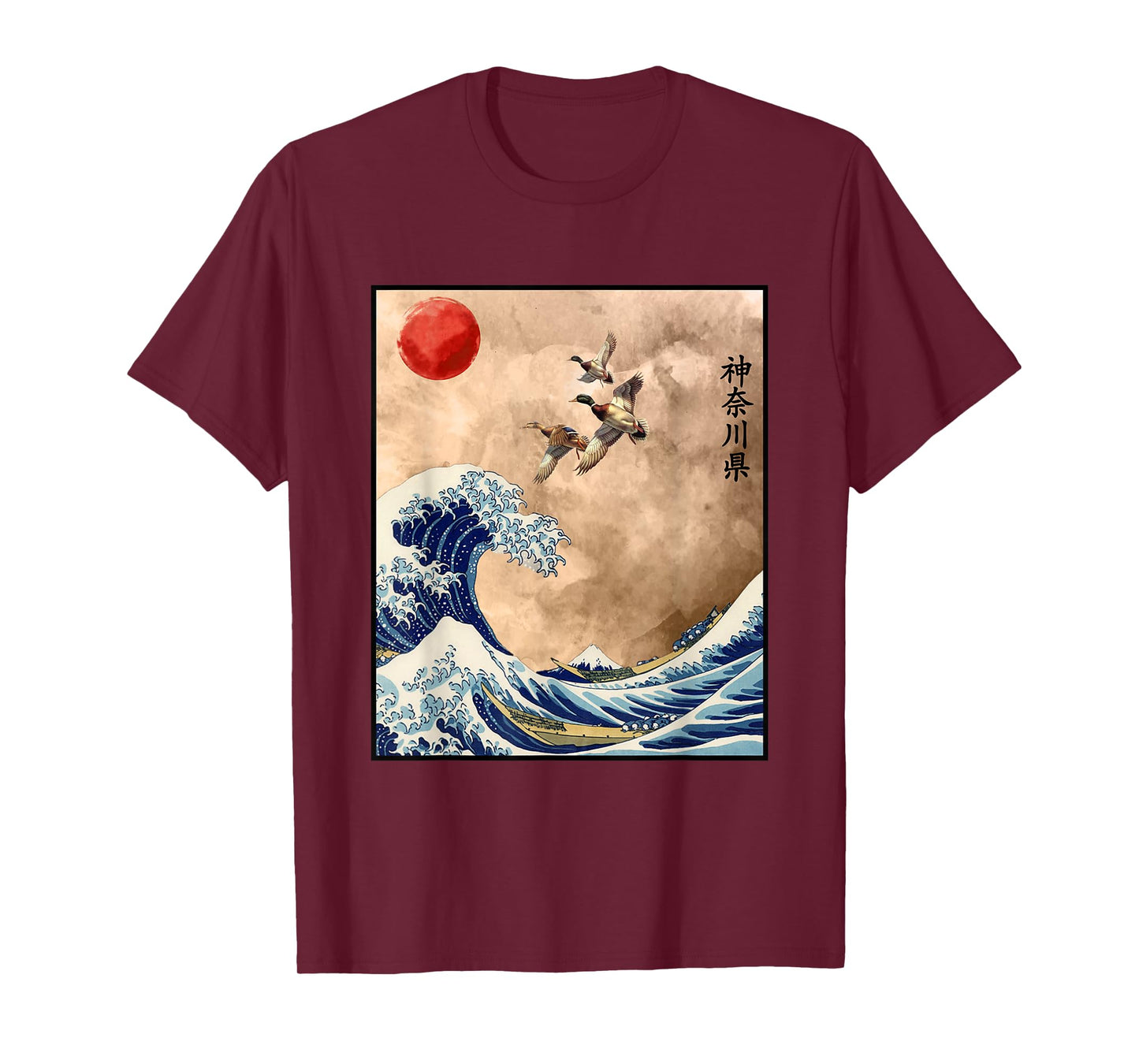 Cool The Great Wave Off Kanagawa Japanese Samurai Artwork T-Shirt