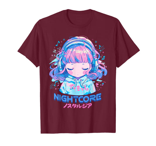 Nightcore Kawaii Chibi Anime Japanese Music Jpop T-Shirt
