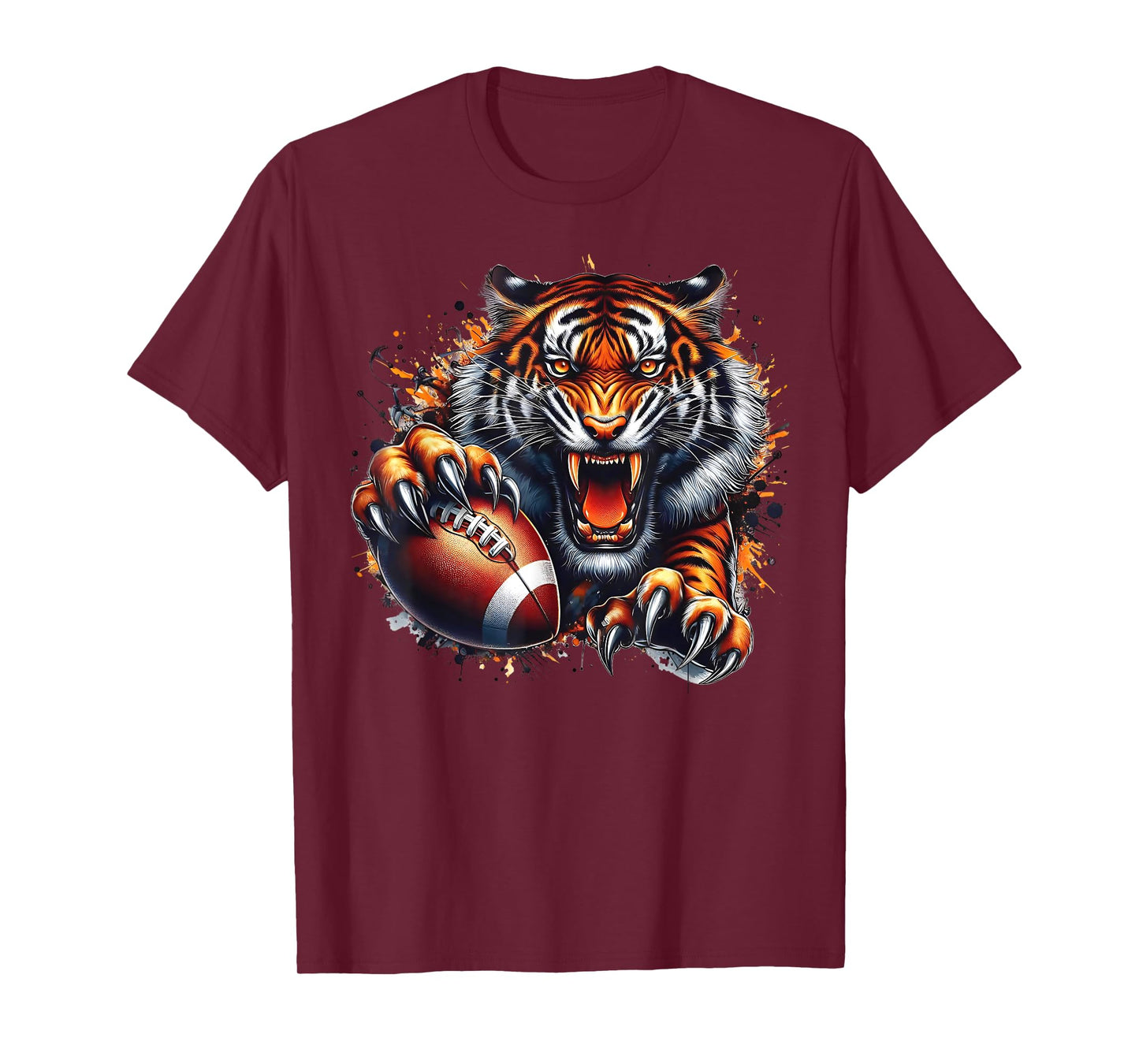 Touchdown American Football Game Day Thanksgiving Tiger Cool T-Shirt