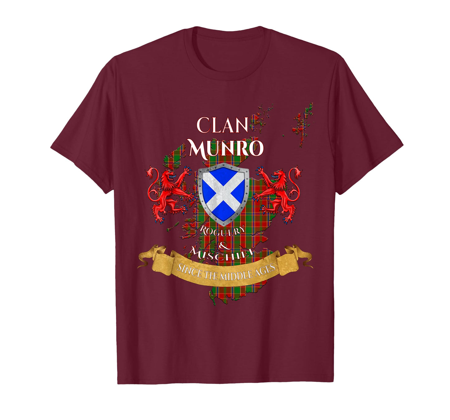 Munro Scottish Family Clan Middle Ages Mischief T-Shirt