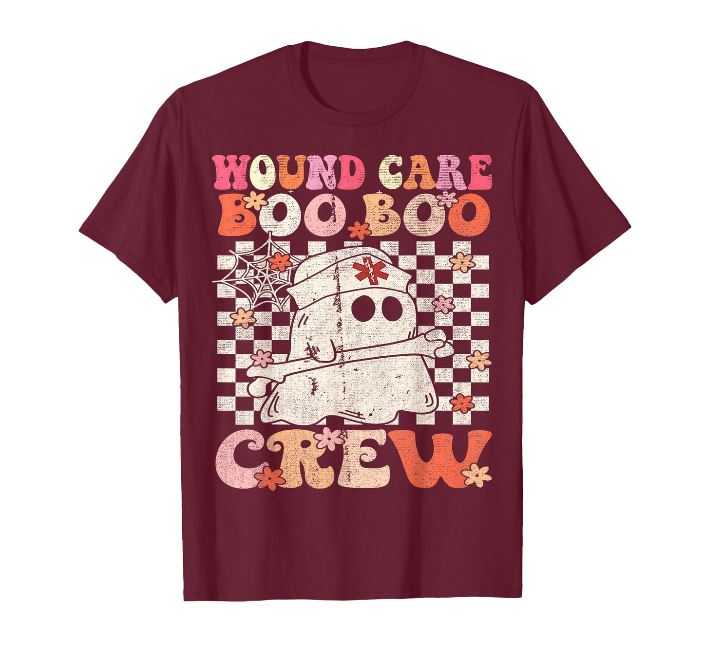 Wound Care Nurse Boo Boo Crew Ghost Halloween Wound Care T-Shirt