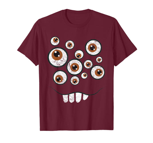 Funny Monster Face Halloween T-Shirt Costume Gift T-Shirt