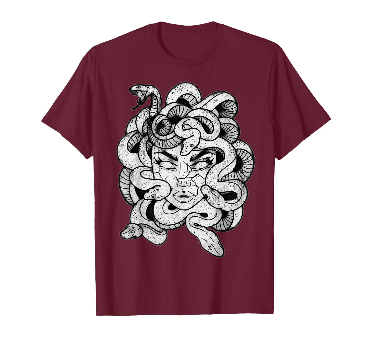 Medusa Black & White Stone Statue - Greek Mythology Medusa T-Shirt