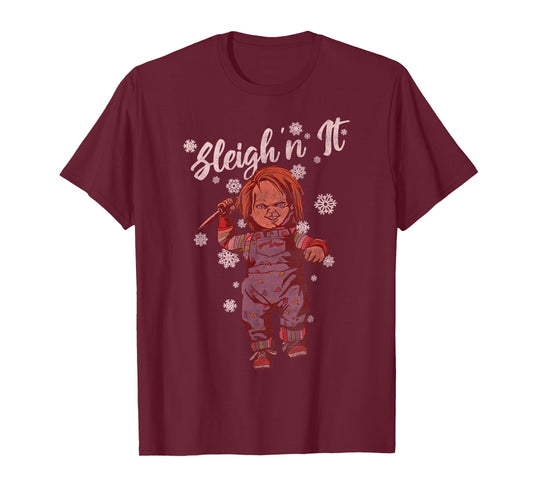 Chucky Christmas Sleigh N It T-Shirt