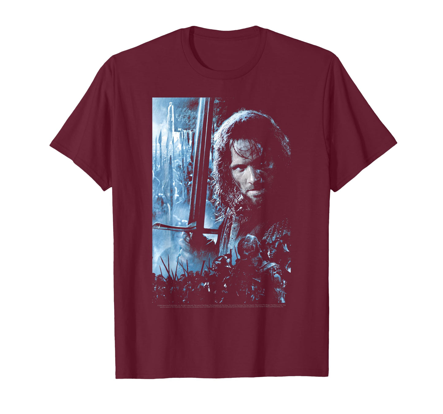 Lord of The Rings Aragorn Battle Poster T-Shirt