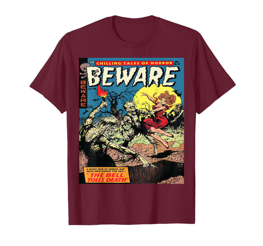Halloween Horror Vintage Zombie Comic Book Retro Scary Funny T-Shirt