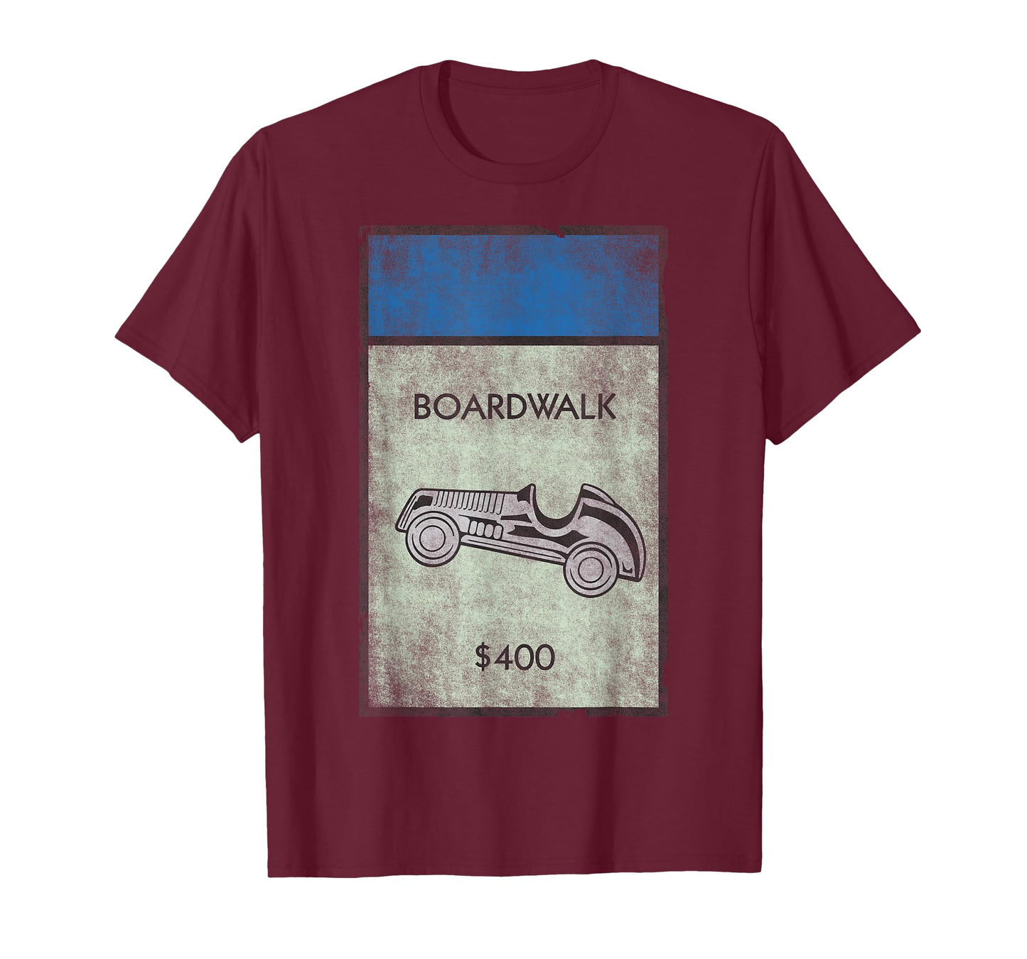 Monopoly Car Token In Boardwalk Space Vintage Shot T-Shirt